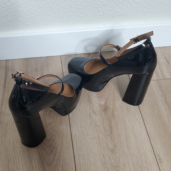 Jessica Simpson Mary Jane Black Platform Heels Size 9 - Picture 6 of 10
